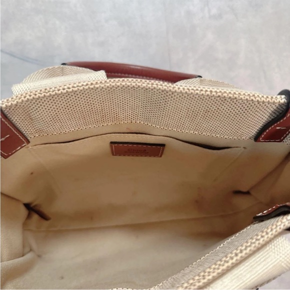 Chloe Cream and Brown Tote Bag - Picture 13 of 16